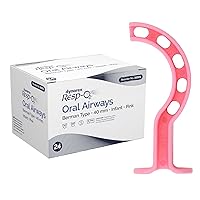 Dynarex Berman Oral Airway Assist Device - Disposable Airway Adjuncts - Slotted Sides, Midway Opening, Color-Coded Bite Lock - 40mm Infant, 24-Count