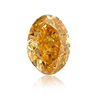 0.30 ct. GIA Certified Diamond, Oval Cut, FVOY - Fancy Vivid Orangy Yellow Color, SI1 Clarity Perfect To Set In Jewelry Rare Gift Ring Engagement