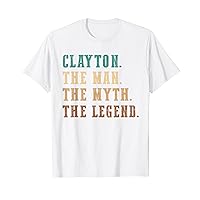 Clayton The Man The Myth The Legend Personalized Clayton T-Shirt