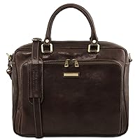 Tuscany Leather Pisa Leather laptop briefcase with front pocket