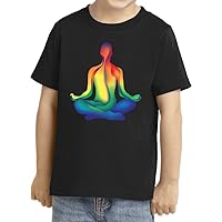 Kids Yoga Shirt Chakra Lotus Pose Toddler T-Shirt