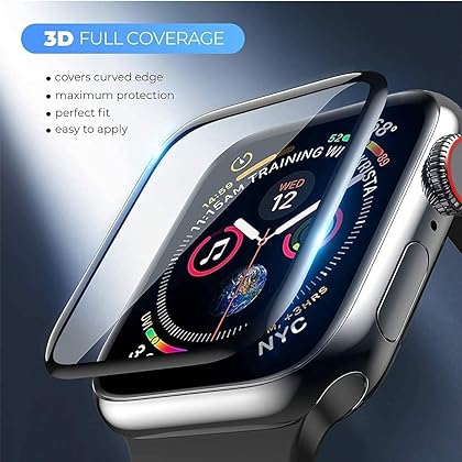 Zeson for Apple Watch Series 8 Screen Protector 45mm [2 Pack] Series 7/8 Glass Screen Protector, 3D Full Screen Coverage Anti-Scratch Bubble Free Waterproof Film for Apple iWatch 45mm