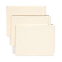 Smead Shelf-Master End Tab File Folders, 100 Count, Manila, Reinforced Straight-Cut Tabs, Letter Size (24110)