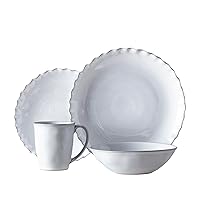 Nosse with Fortessa Complements Stoneware 16 Piece Dinnerware Set, Service for 4, Stone