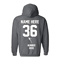 Custom Hoodies - Add Your Name & Number - 2 Side Personalized Sweaters