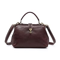 AKIYAMA Dulles Bag, Handbag, Women's Shoulder Bag, Mini, Genuine Leather, Doctors, Retro, Business, Handmade, 2-way, 3 Colors
