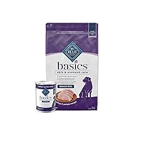 Basics Limited Ingredient Diet, Natural Senior Dog Food Bundle, Dry Dog Food and Wet Dog Food, Turkey (24-lb Dry Food + 12.5oz cans 12ct)