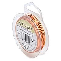 Artistic Wire, 20 Gauge Tarnish Resistant Colored Copper Craft Jewelry Wrapping Wire, Natural, 15 yd