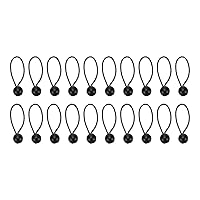 20 Pcs 3 Inch Tarp Bungee Balls,Ball Bungee Canopy Tarp Tie Down Cord,Storage Ropes for Indoor and Outdoor,8cm (Black and White)