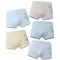 Children's Toddler Underwear Boys Breathable Soft Cute Whale Pattern Boxer Briefs (10 of pack)