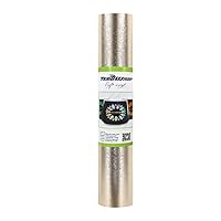 TECKWRAP Metallic Textured Chrome Vinyl Adhesive Vinyl for Craft Cutter 1ft x 5ft, Champagne Gold