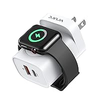 VRURC for Apple Watch Charger, PD 20W Fast Charging Block with Foldable Plug, USB C Wall Charger Power Adapter with Dual Port Compatible with iPhone, Samsung, Android,Tablets-White