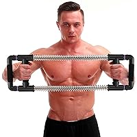 Push Down Bar Machine - Chest Expander at Home Workout Equipment, Arm Exerciser - Portable Spring Resistance Exercise Gym Kit for Home, Travel or Outdoors