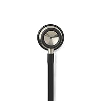 Medline Elite Stainless Steel Cardiology Stethoscope, Black, Acoustically Superior