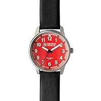 Prestige Medical Two-tone Chrome Classic Watch, Red/Black, 1.65 Ounce, Large