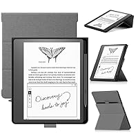 Stand Case for Kindle Scribe - Premium Folio Fabric Cover with Pen Holder, Auto Sleep/Wake, and Stand Feature - Compatible with 10.2 Inch Kindle Scribe 2022 Release (Gray)