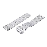 Titanium Steel 20mm Chain Strap for Omega 007 Seamaster Diver 300 Watch Band Replace Milanese Stainless Bracelet (Color : Silver, Size : 20mm)
