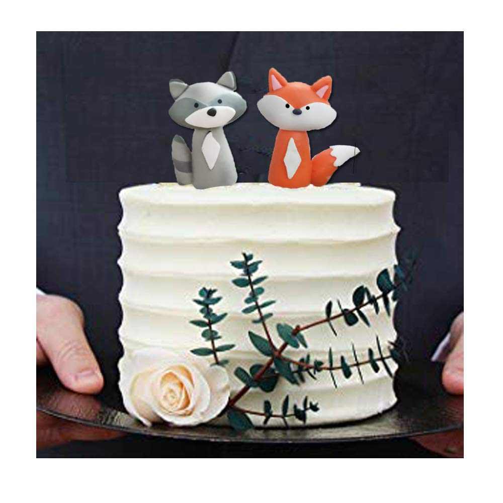 Mua Woodland Fox Raccoon Cake Decoration Cake topper for Baby ...