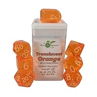 R4I Dice w/Arch'd4: Translucent - Orange w/Light Orange (7)