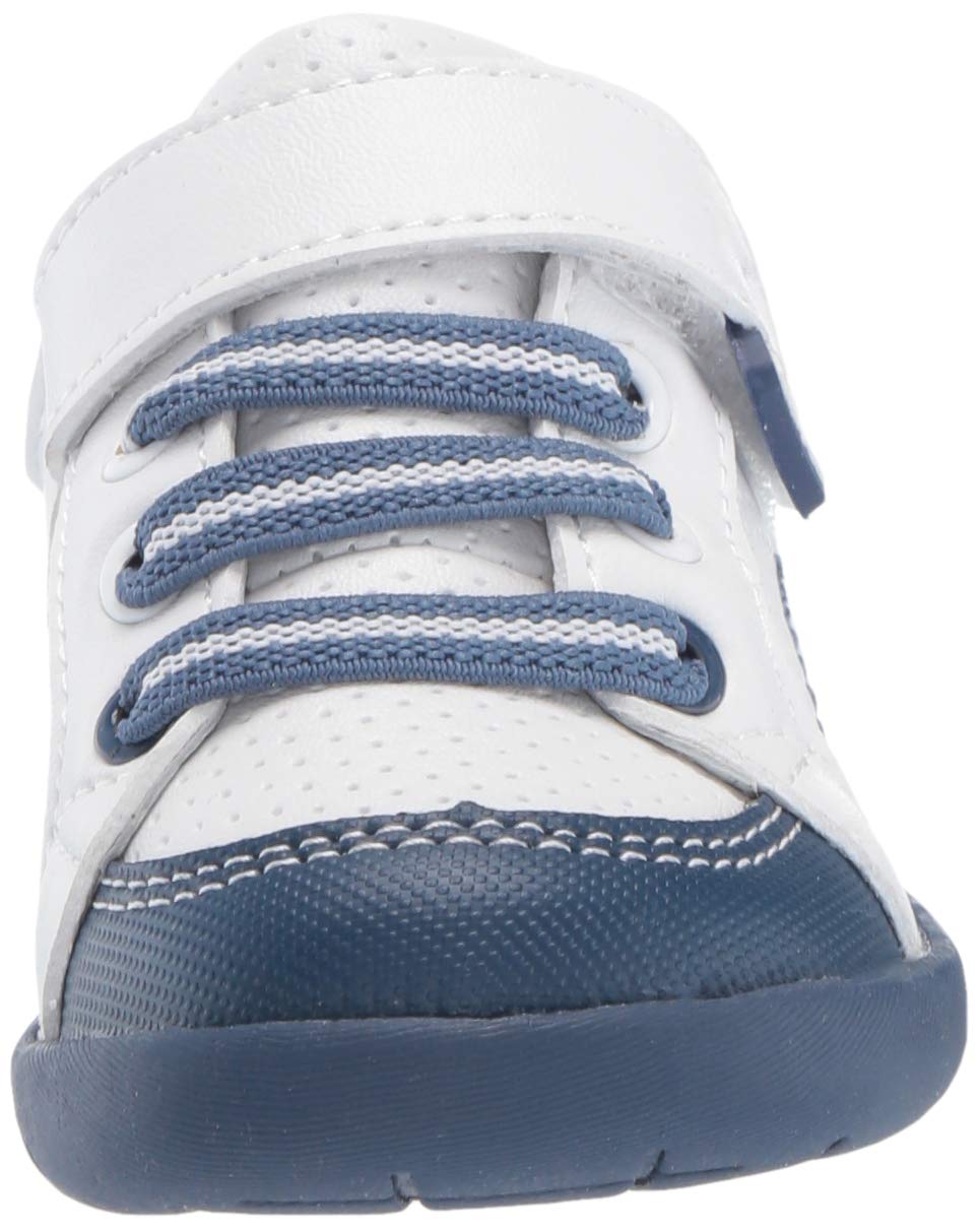 pediped Boys' Dani First Walker Shoe, White Navy