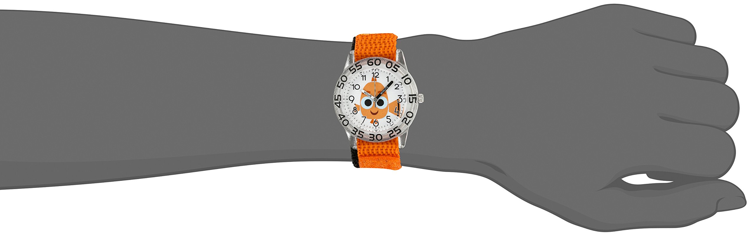 Disney Girl's 'Finding Dory' Quartz Plastic and Nylon Watch, Color:Orange (Model: W003018)