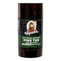 Dr. Squatch Natural Deodorant for Men – Odor-Squatching Men's Deodorant Aluminum Free - Pine Tar 2.65 oz (1 Pack)