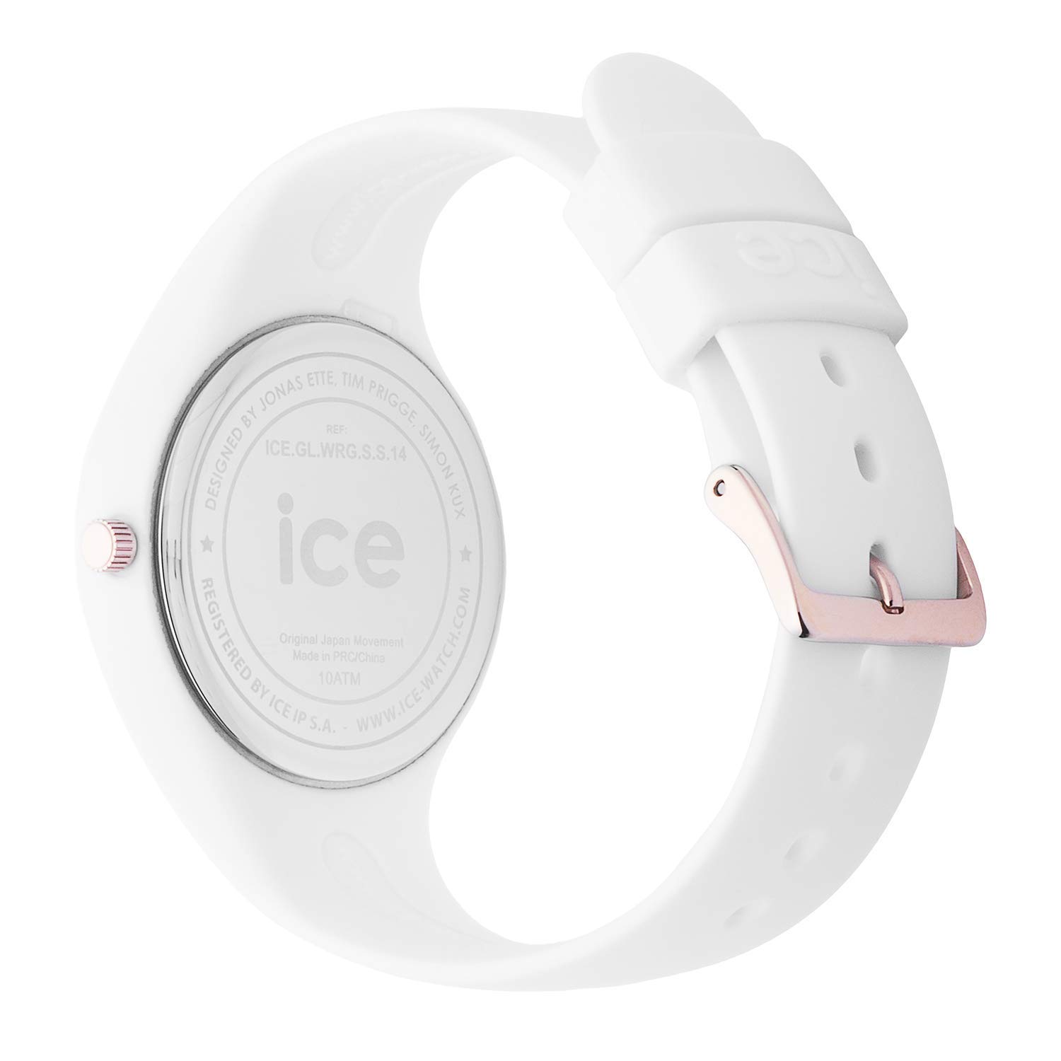 Ice-Watch - ICE glam White Rose-Gold - Weiße DamenUhr mit Silikonarmband