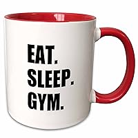 3dRose Eat Sleep Gym - text gift for exercise and keep fit fitness enthusiast - Mugs (mug_180409_10)