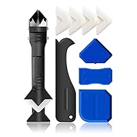 Silicone Caulking Tool, 3 in 1 Silicone Remover Multi Tool, Glazing Compound Finishing Tool, Caulk Remover Tool, Grout Scraper Kit for Bathroom,Kitchen,Floor,Window,Sink Joint,Frames Seal