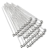Stainless Steel Earring, Stainless Steel XL Long Ball Heads Pins for Jewelry Making, Earrings, Crafts- Hypoallergenic (70mm x 24 Gauge) 3 Inch