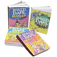 Dollhouse Roald Dahl Children Book Cover Set 1:12 Bookcase Study Accessory