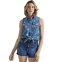 Wrangler Ladies Retro Americana Anthem Blue Shirt 112347210