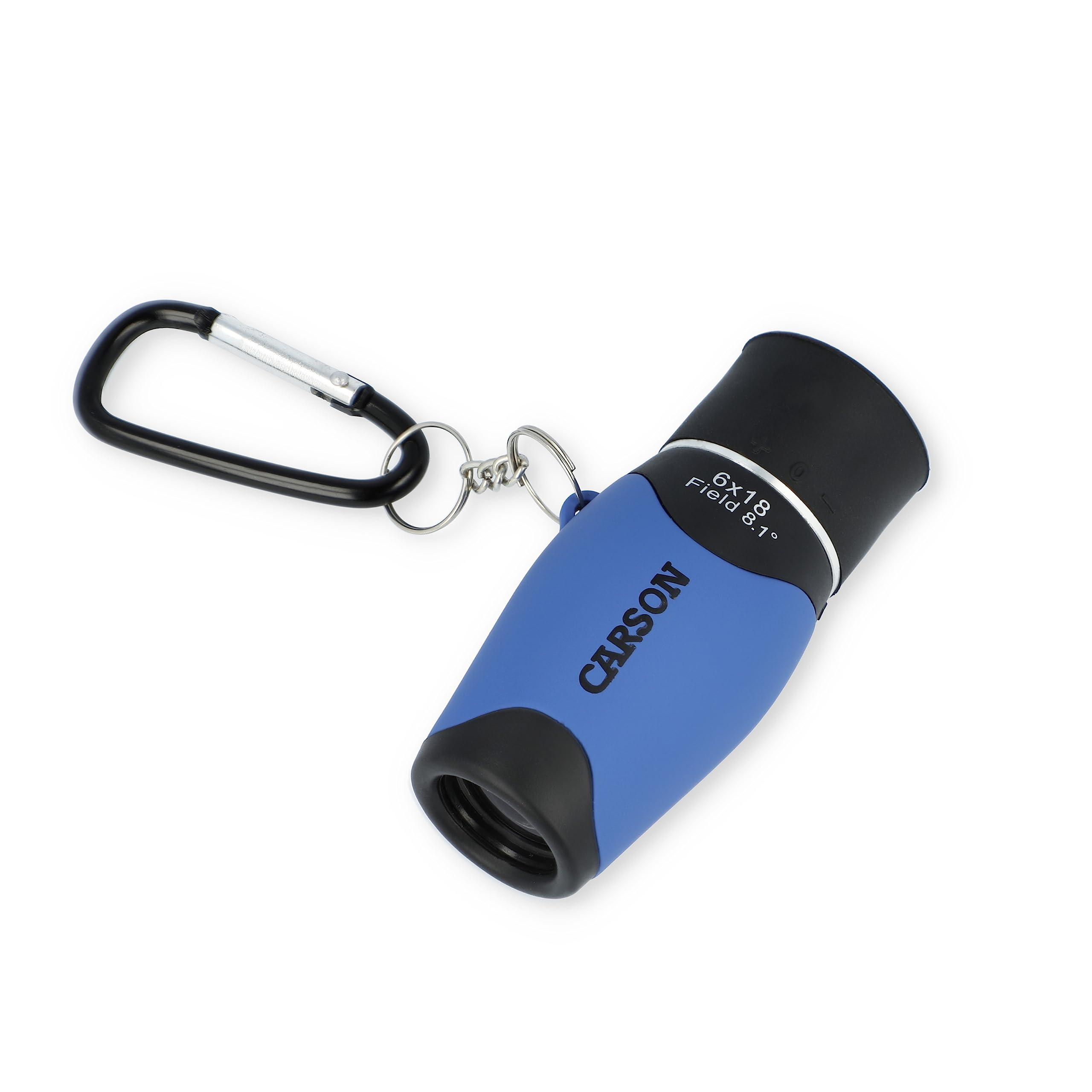 Carson MiniMight 6x18mm Pocket Monocular with Carabiner Clip, Blue (MM-618CB)