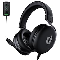 Jeecoo J100 Pro Gaming Headset - 7.1 Surround Sound, Detachable Noise Canceling Microphone, Lightweight & Ultra-Soft Cushion - for PS4 PS5 PC Switch Xbox One, Xbox Series X|S, Mobile