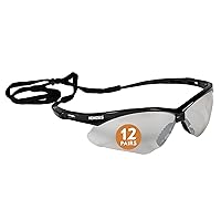 KleenGuard™ V30 Nemesis™ Safety Glasses (25685), with KleenVision™ Anti-Fog Coating, Indoor/Outdoor Lenses, Black Frame, Unisex for Men and Women (Qty 12)