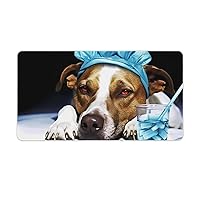 A Dog is Sick Funny Desk Mat Non-Slip Desktop Pad Protector Desk Writing Pad for Office and Home