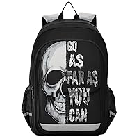 ALAZA Skull Backpack Bookbag Laptop Notebook Bag Casual Travel Trip Daypack for Women Men Fits 15.6 Laptop