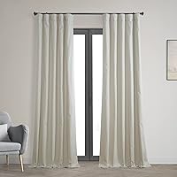 HPD Half Price Drapes Blackout Curtains for Bedroom & Living Room 50 X 108 Solid Cotton, PRCT-BO12B-108 (1 Panel) Light Greige
