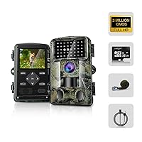 Trail Camera 58MP 2” Huge Screen HD Game Hunting Camera with Night Vision Motion Activated IP66 Waterproof Outdoor Deer Wildlife Camera Field Night Cam for Backyard/Tree/Farm Wildlife Monitring (M)