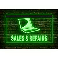 190097 Notebook Laptop Computer Sales Repairs Shop Store Center Open Display LED Light Neon Sign (16