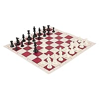The House of Staunton Tournament Chess Pieces and Chess Board Combo - Single Weighted - by US Chess Federation