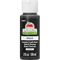 Apple Barrel Multi Surface Acrylic Paint, 2 oz, Black 2 Fl Oz