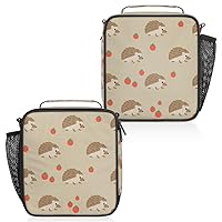 Hedgehog Tomatoes Insulated Lunch Box, Reusable Cooler Tote Lunch Bags for Men Women, Portable Leakproof Square Meal Bag for Work Travel Picnic Hiking Daytrip