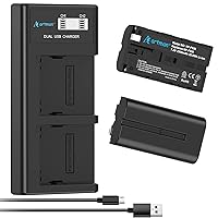 Artman NP-F550 Battery Upgraded LCD Dual Charger Compatible with Sony NPF530 F570 F330 F970 F960 F750 F770 CCD-SC55 TR516 TR716 TR818 TR910 (2-Pack 2900mAh)