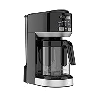 Black+Decker Dual Brew 14-Cup Carafe Single Serve Coffee Maker with Auto-Clean Function, Compact Design, K-Cup & Reusable Ground Filter Compatible with 70 oz. Water Reservoir & Fast Brew Technology