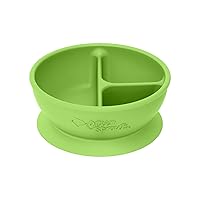 Learning Bowl | Helps toddler develop independent eating skills | Heat-resistant silicone, Suction cup base with easy-release tab, 3 sections marked to measure portions, Dishwasher safe