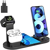 Jisile Wireless Charger, School Gift 4 in 1 18w Wireless Charger Compatible with iPhone 11 12 13 14 Pro Max/XS/XR/X/8+, Inductive Charging Station for Apple Watch, AirPods Pro/2/3