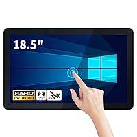 18.5 inch Touchscreen Industrial Computer Monitor, Wall Mountable WiFi Smart Touch Screen for Office & Classroom, 1080P Display, Win-10 Pro, Core i3, 4GB RAM & 128G SSD