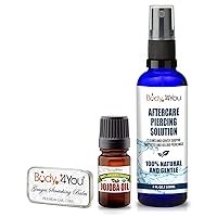 BodyJ4You 3PC Aftercare Solution Set Jojoba Oil Lobe Wax Sea Salt Healing Recovery Wash Solution