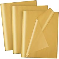 100 Sheets Gold Tissue Paper 12 x 20 Inches Recyclable Gold Wrapping Paper Bulk for DIY Crafts Birthday Baby Shower Christmas Gift Wrapping Crafts Decor